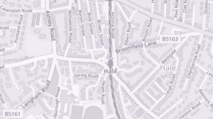 Map showing Spire Hale Clinic