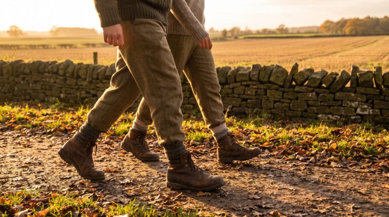 Walking on a country trail