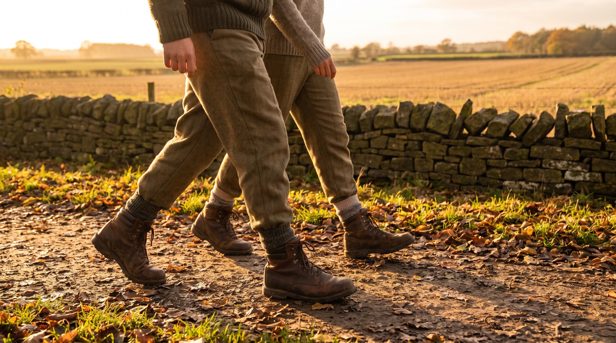 Walking on a country trail